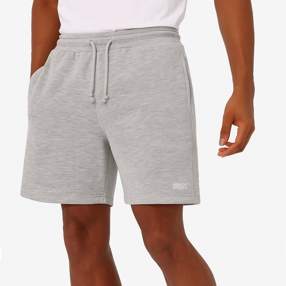 Snipes Men's Heather Grey Sweatshorts Size L | Soft Fleece Lounge Shorts